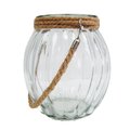 Cheungs Cheung Ribbed Glass Jar with Rope 15S009